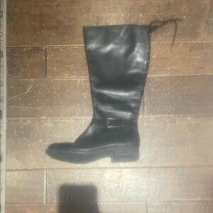 Earth Black Lace Up Boots